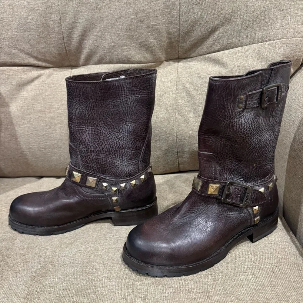 Frye Rogan Engineer Stud Boots - Picture 4 of 11